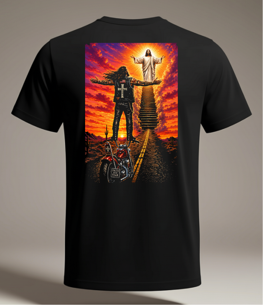 Faith Over Fear Black Tee Shirt