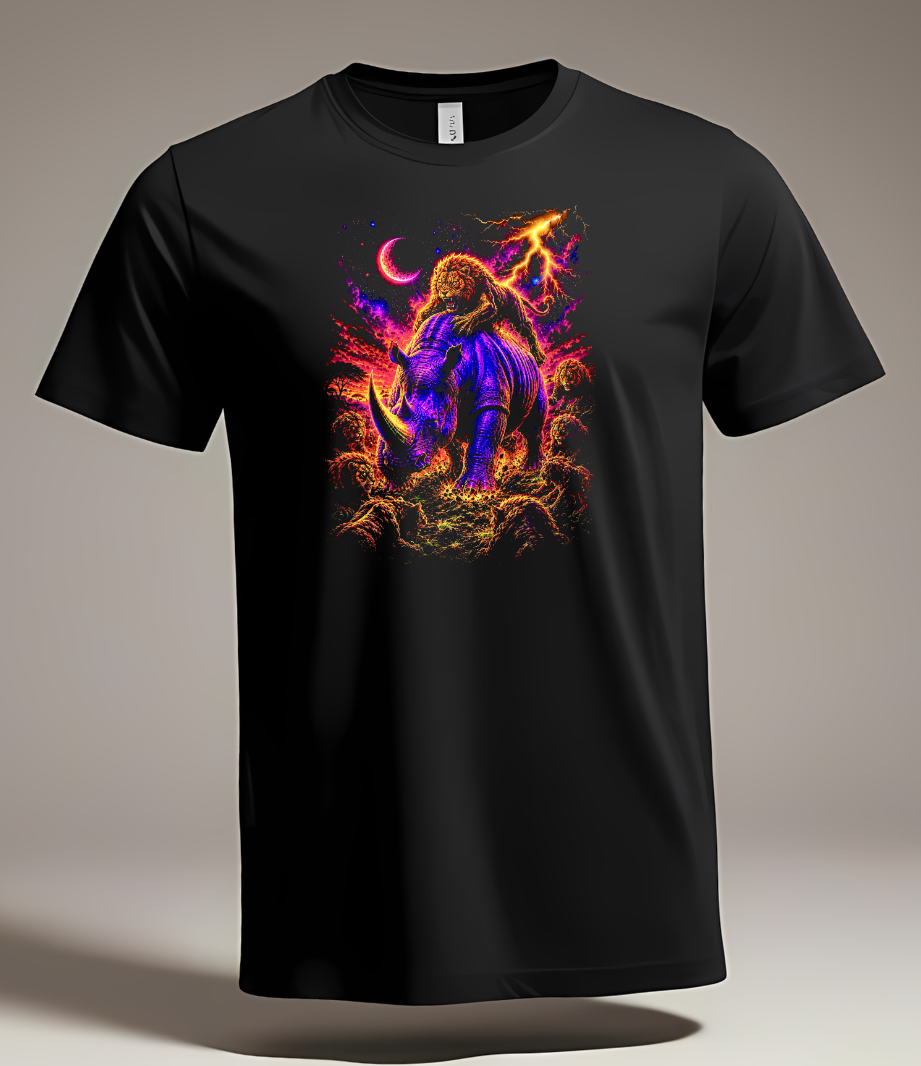 Lion to the Rhino Black Tee Shirt