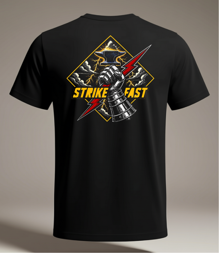 Strike Fast Strike Deadly Black Tee Shirt